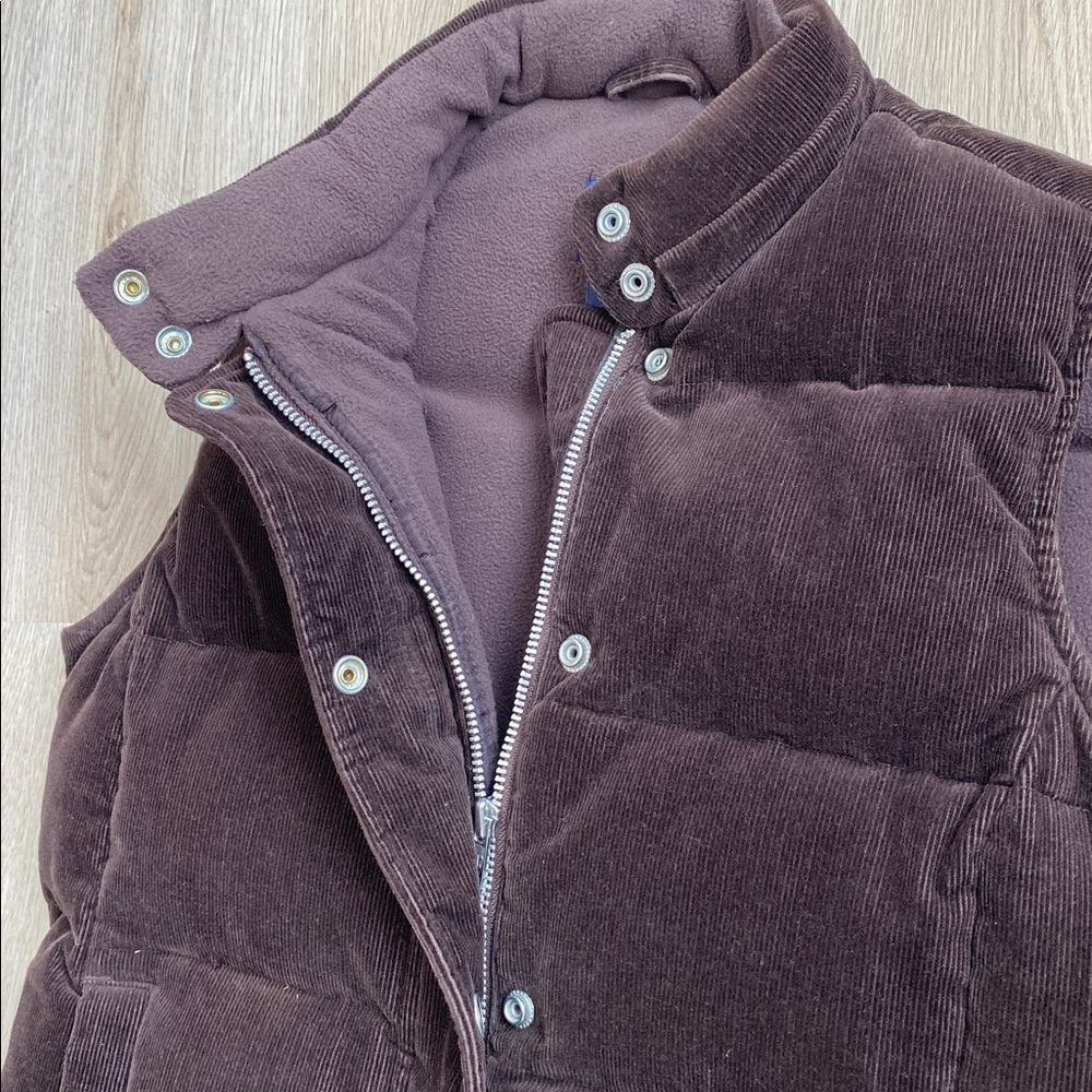 GAP Corduroy Down Filled Puffer Vest - Picture 5 of 12